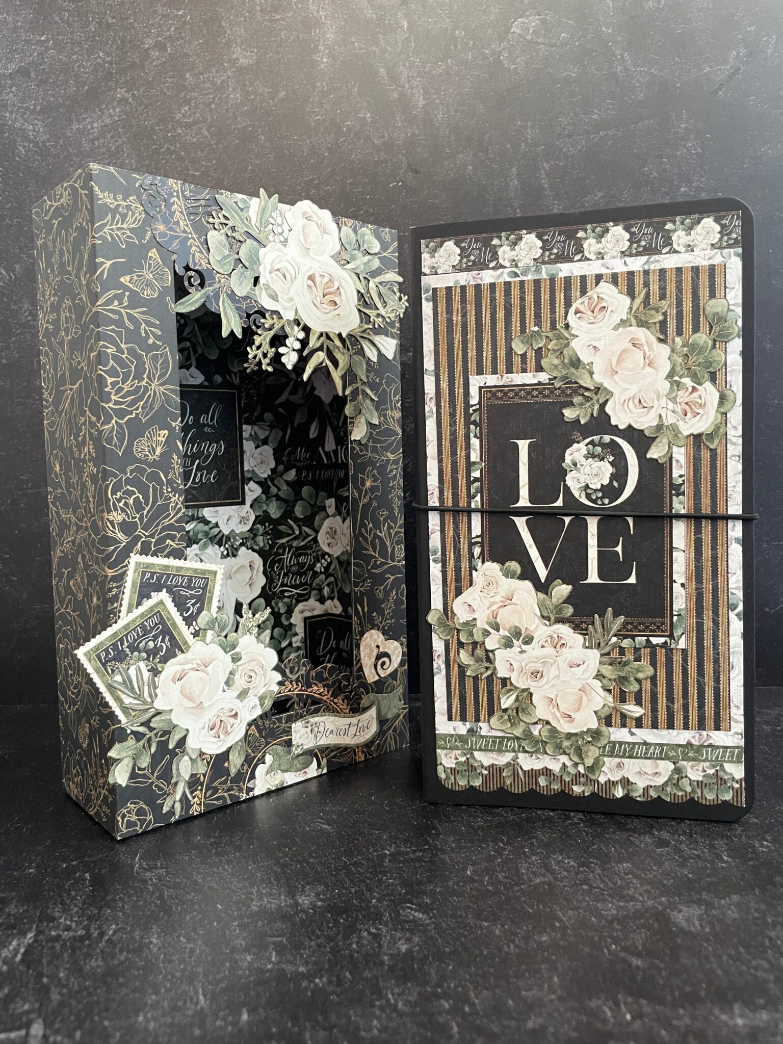 Graphic 45 P.S. I Love You DIY Shadow Box Monthly Kit 2023 Vol 8
